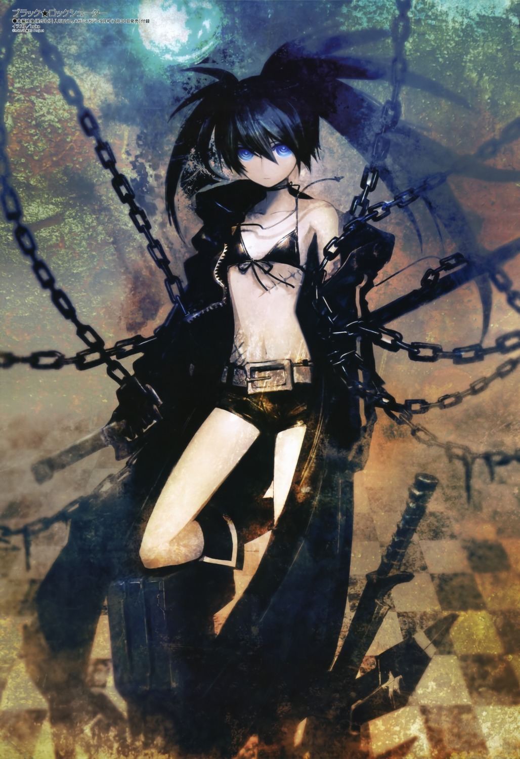 Huke Black Rock Shooter Vocaloid Black Rock Shooter Character Bikini Top Swimsuits 143439 8674